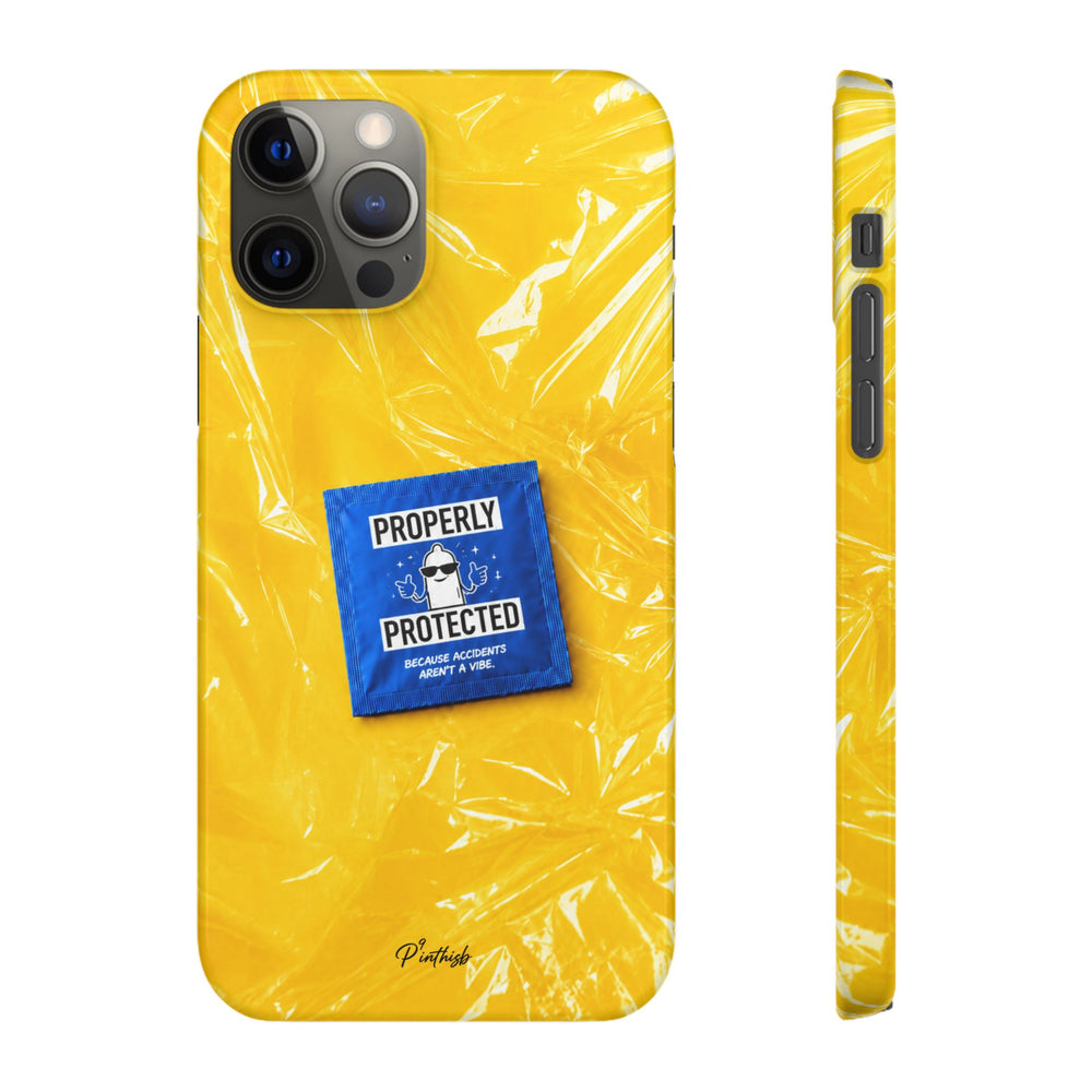 "Properly Protected" Graphic Snap Phone Case