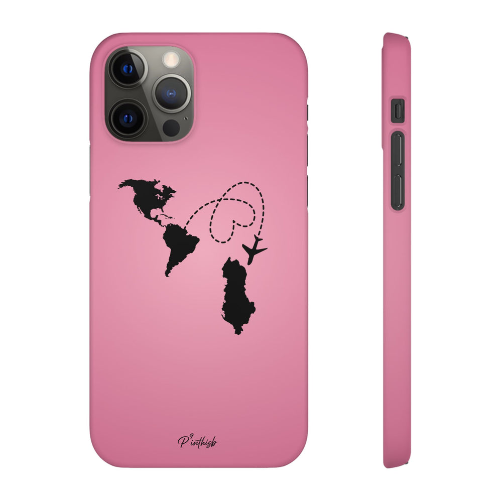 America to Albania Pink Snap Phone Case