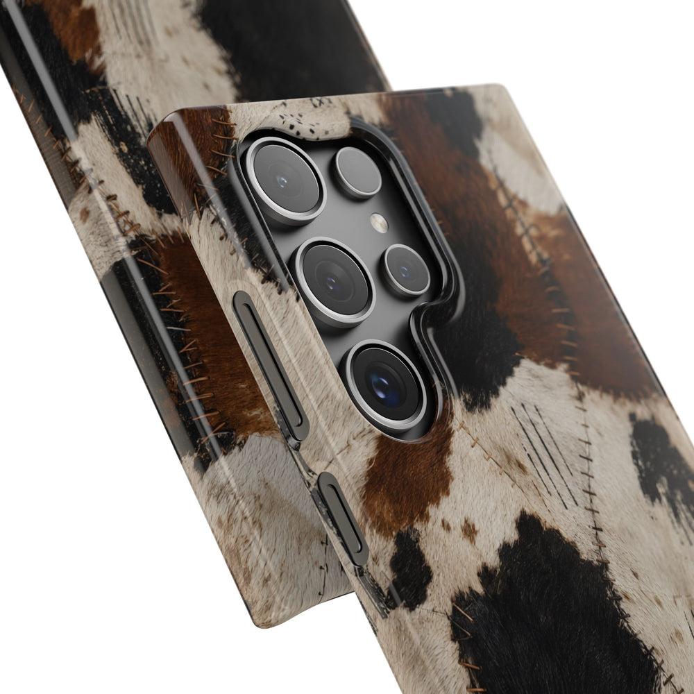 Brown & Black Animal Print Snap Case