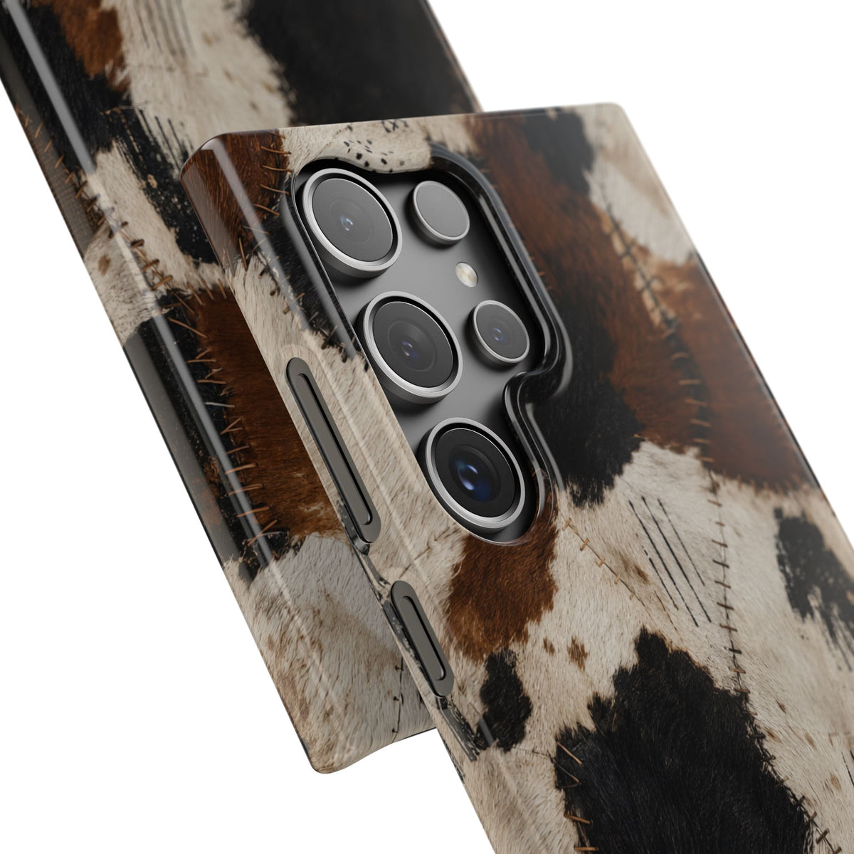 Brown & Black Animal Print Snap Case