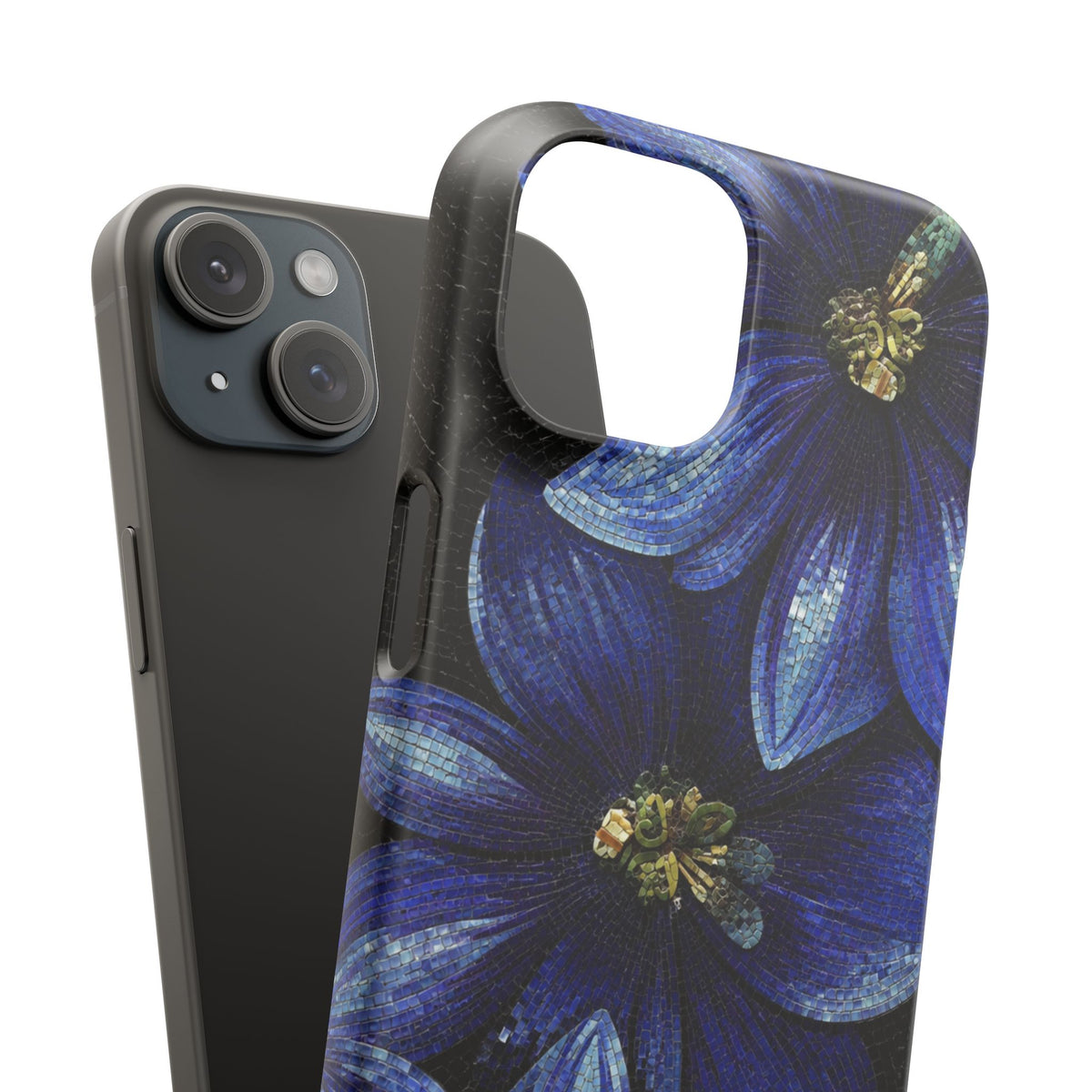 Blue Floral Snap Case