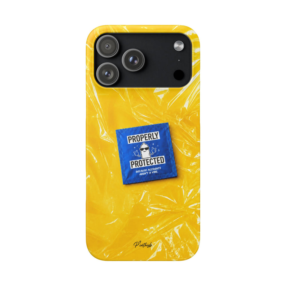 "Properly Protected" Graphic Snap Phone Case