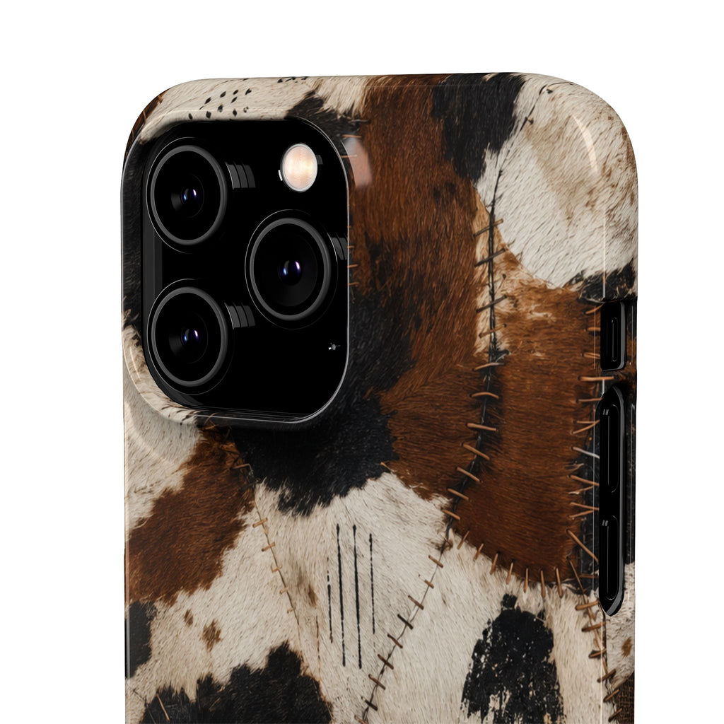 Brown & Black Animal Print Snap Case