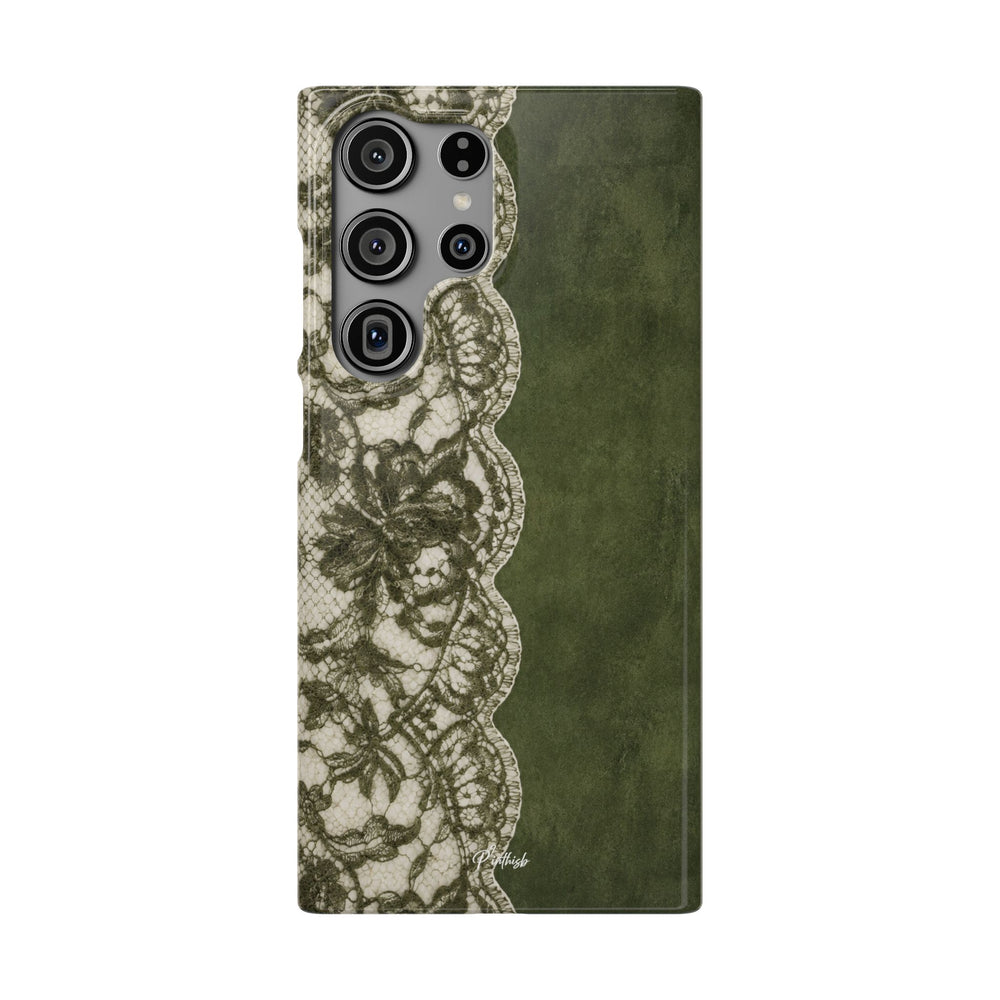 Olive Lace Snap Case