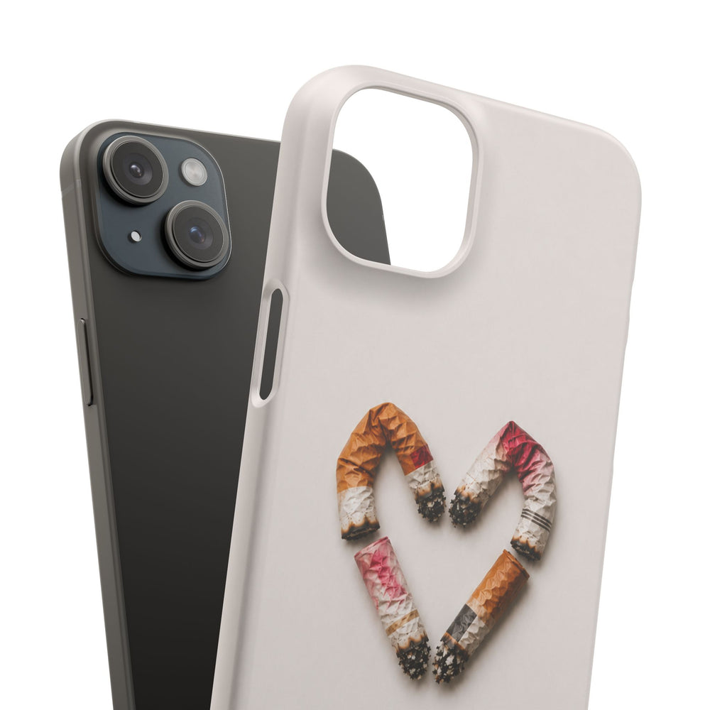Cigarette Butts Heart Snap Case
