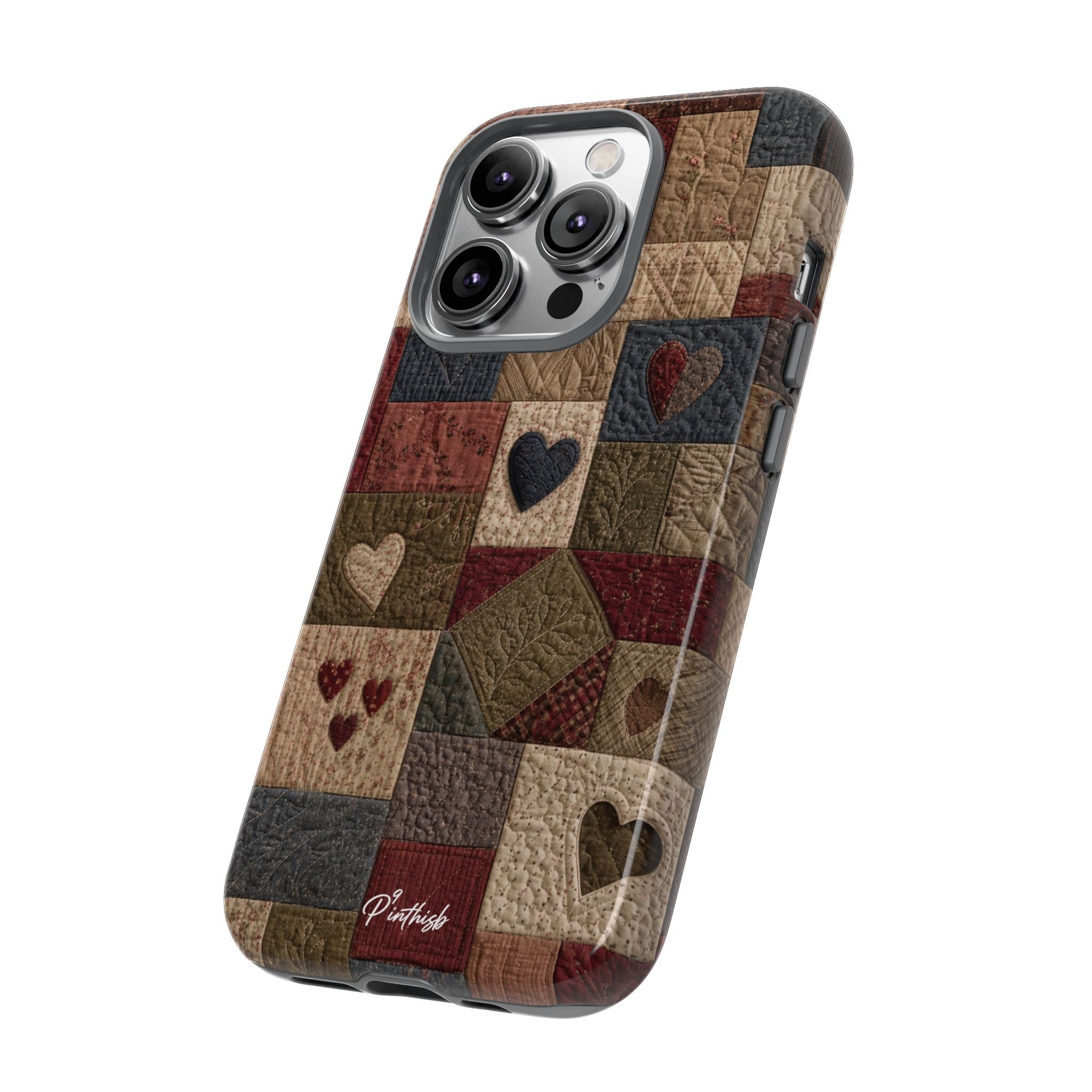 Patchwork Hearts Phone Case