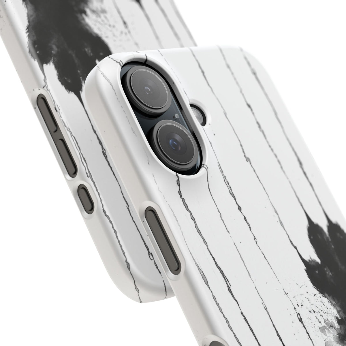 Black Ink Paw Print Snap Case
