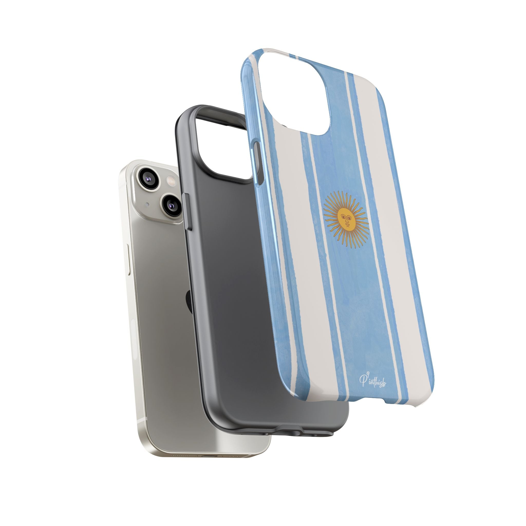 Argentina Flag Tough Phone Case – Blue White Striped Sun Protector