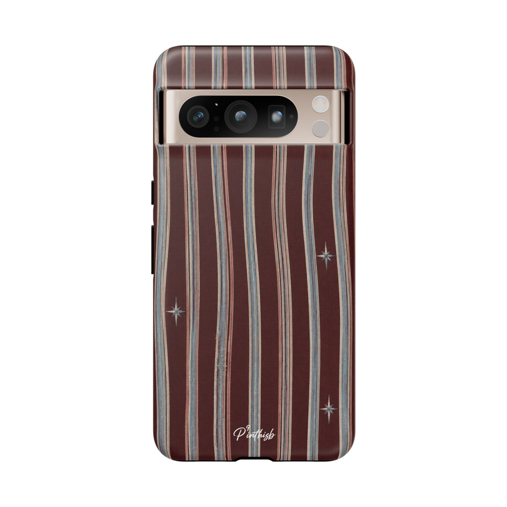 Retro Red & Cream with Star Accents Phone Case