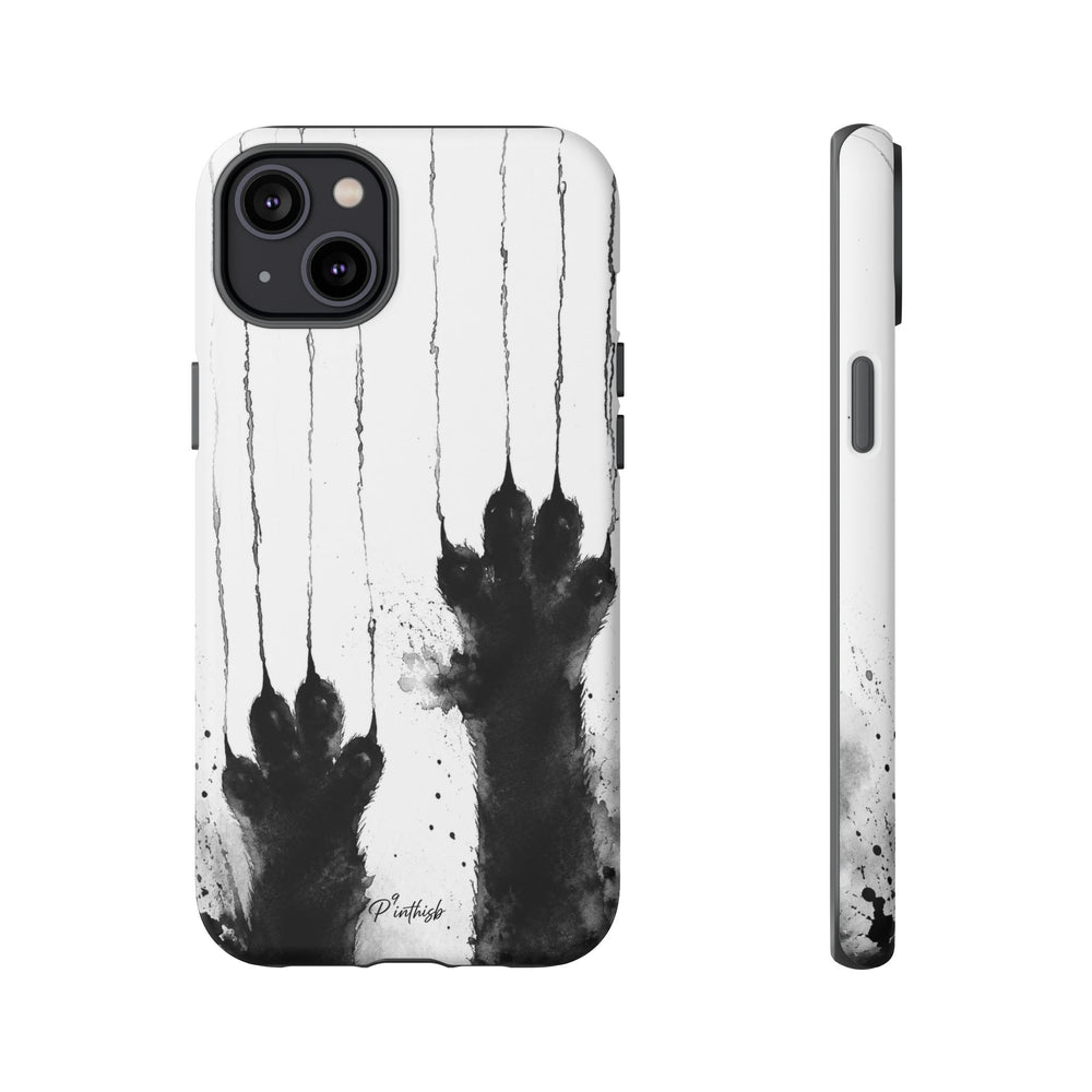 Black Ink Paw Print Tough Case