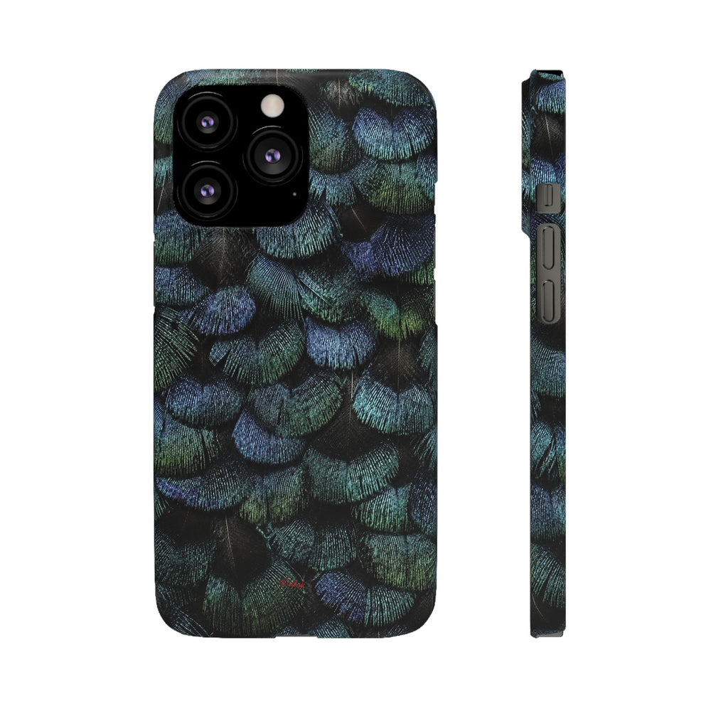 Iridescent Feather Snap Case