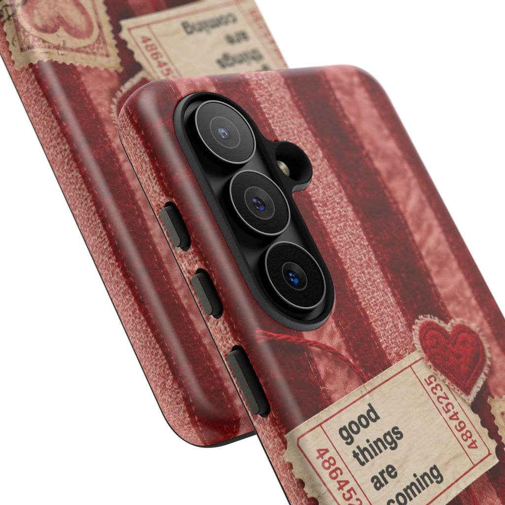 “Good Things Are Coming” Red Phone Case