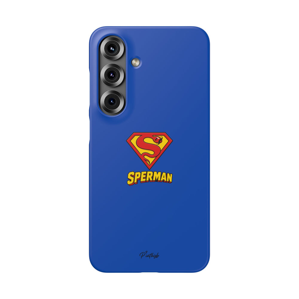 "SPERMAN" Parody Logo Snap Phone Case