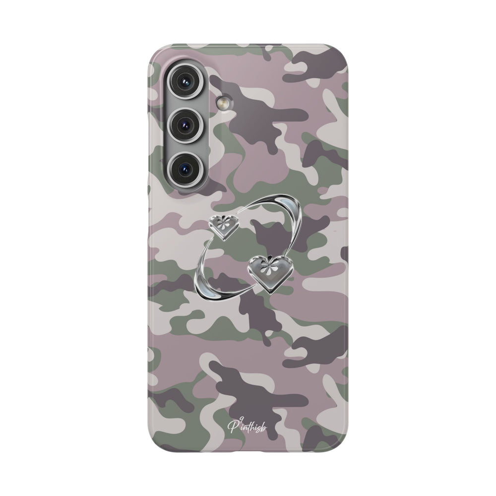 Camouflage Heart Snap Phone Case