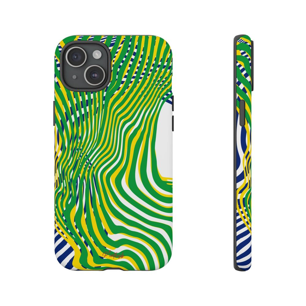 Abstract Green Wave Phone Case