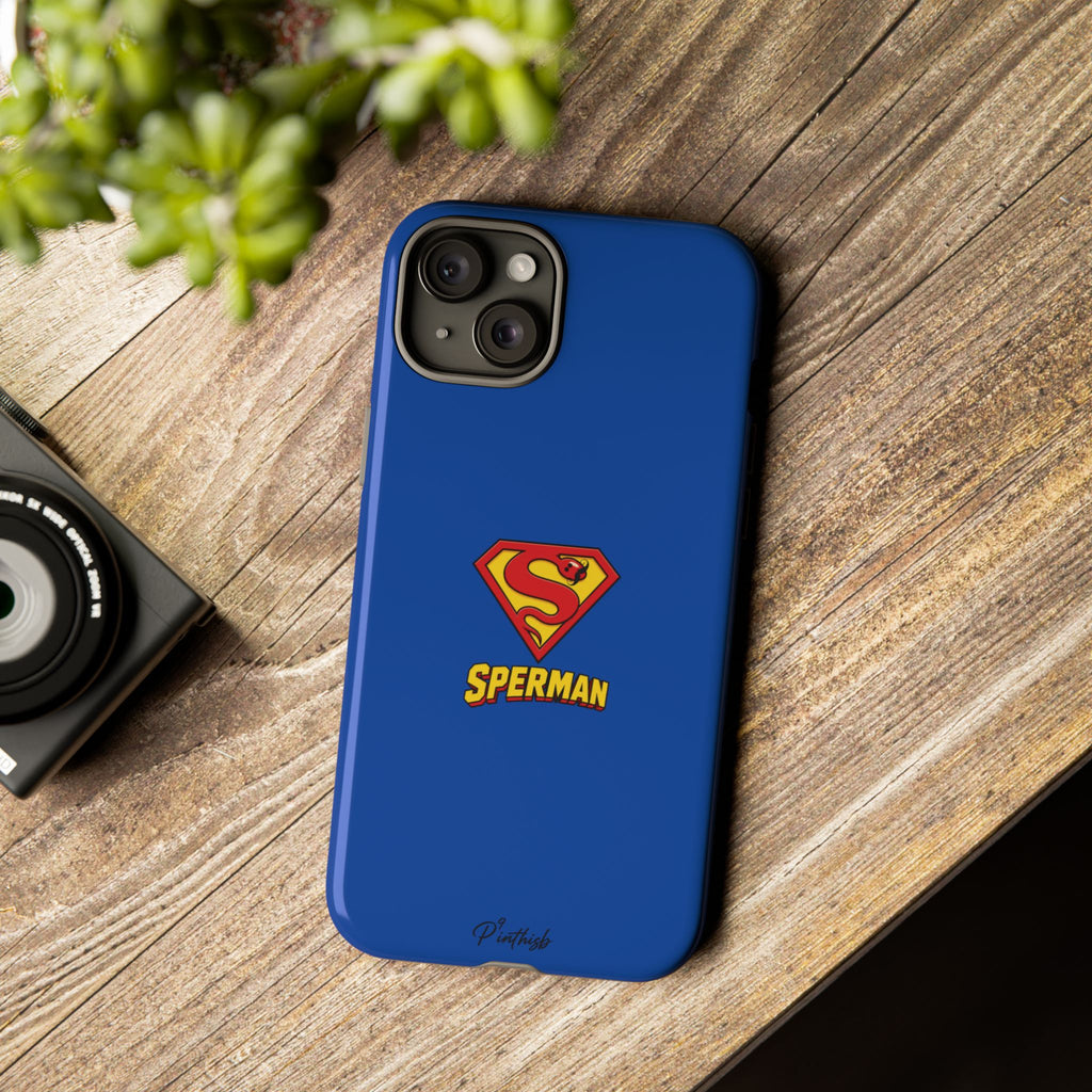 "SPERMAN" Parody Logo Tough Phone Case
