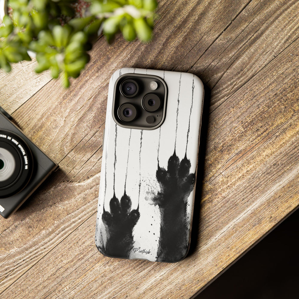 Black Ink Paw Print Tough Case