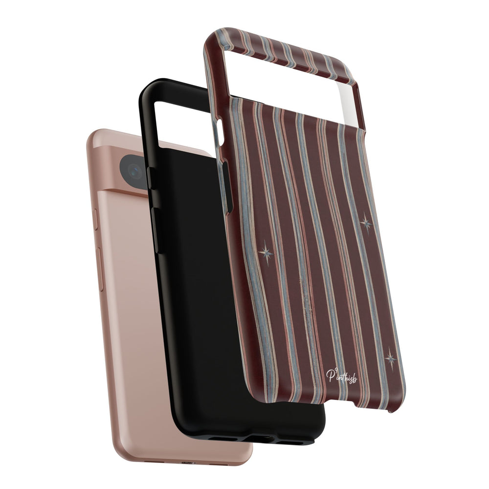 Retro Red & Cream with Star Accents Phone Case