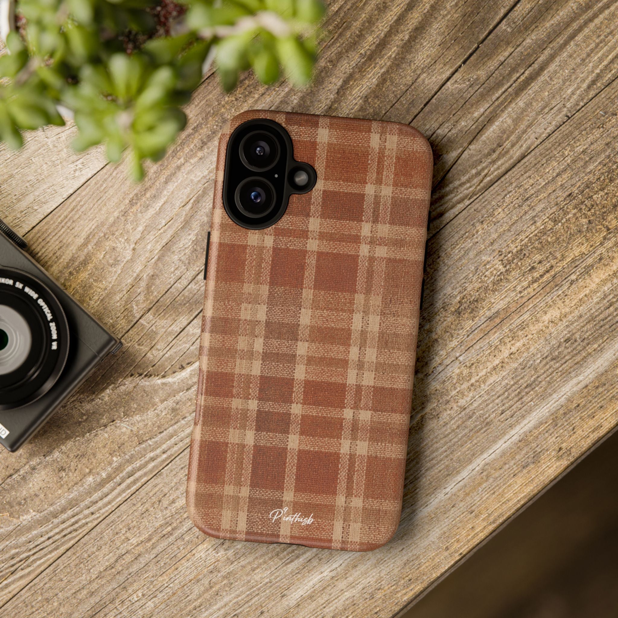 Rustic Brown Cozy Plaid Tough Case