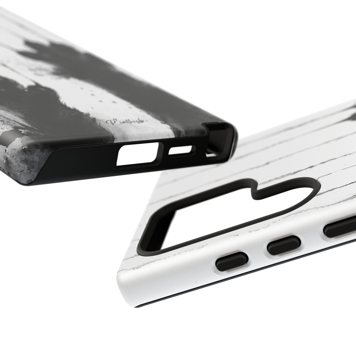 Black Ink Paw Print Tough Case