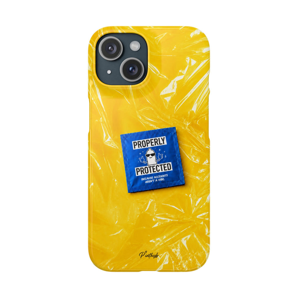 "Properly Protected" Graphic Snap Phone Case