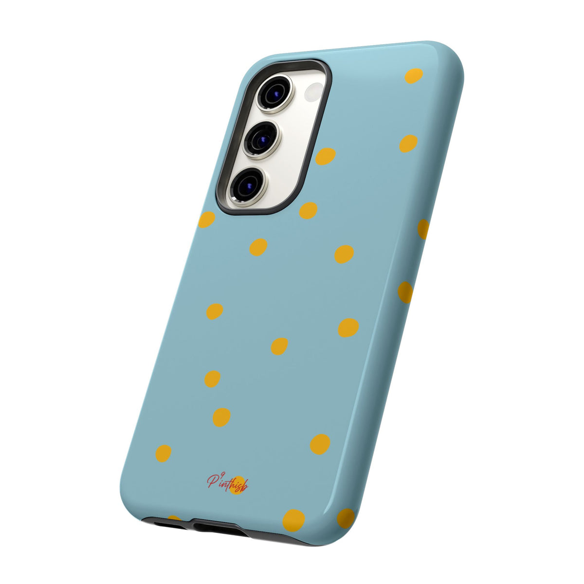 Blue & Yellow Polka Dot Tough Phone Case