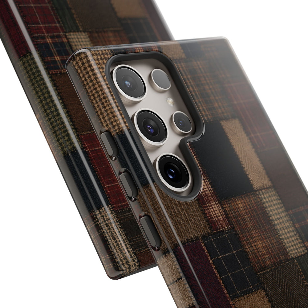 Plaid Patchwork Tough Phone Case