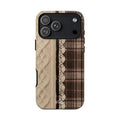 Cozy Plaid Knit Tough Phone Case