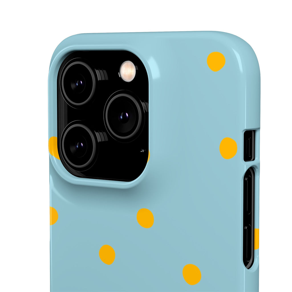 Blue & Yellow Polka Dot Snap Phone Case