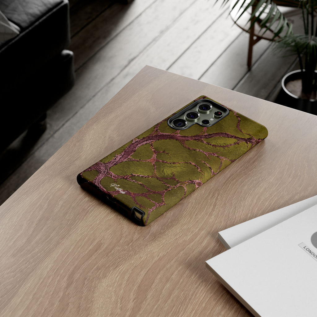 Olive & Rose Gold Tree Pattern Phone Case