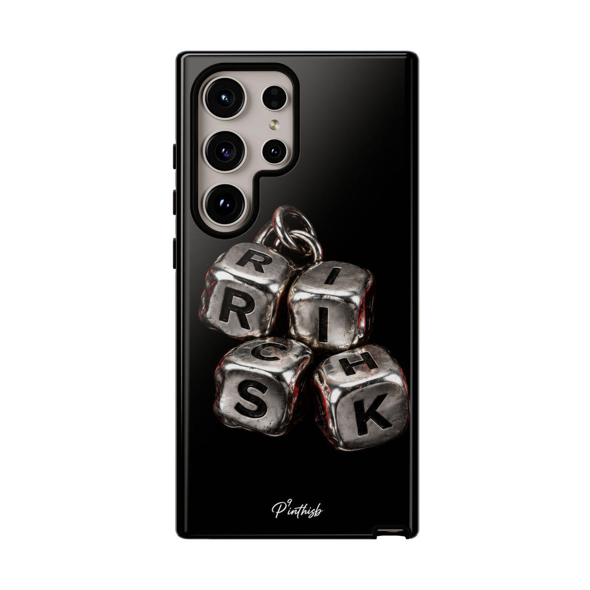 Metallic Dice 'RISK' Phone Case