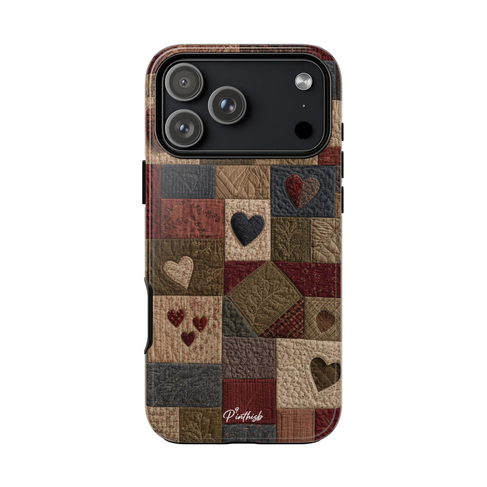 Patchwork Hearts Phone Case