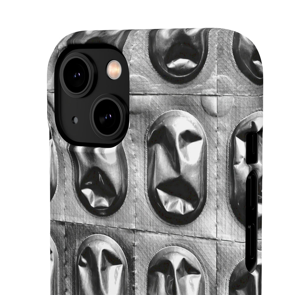 Metallic Mask Grid Snap Case