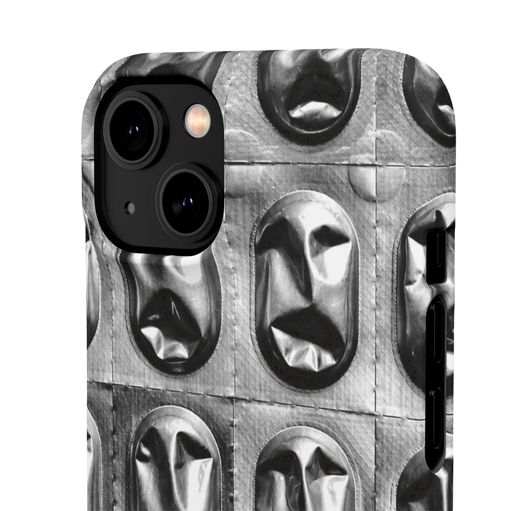 Metallic Mask Grid Snap Case