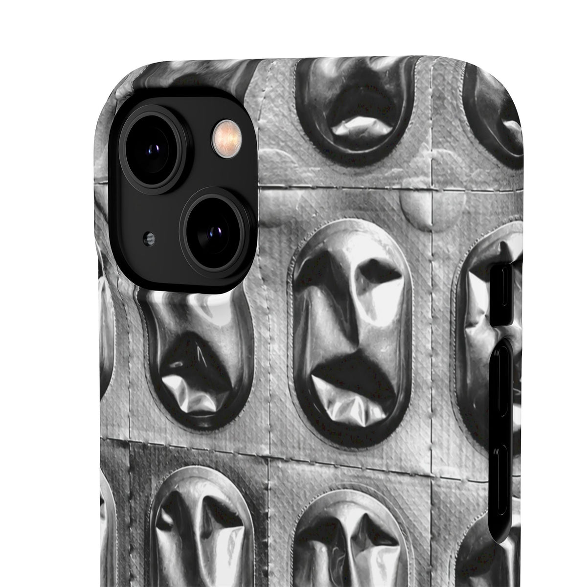 Metallic Mask Grid Snap Case