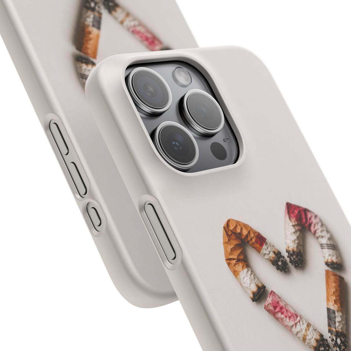 Cigarette Butts Heart Snap Case