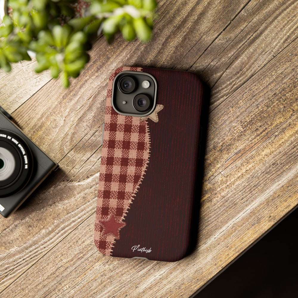 Rustic Plaid Stars Phone Case