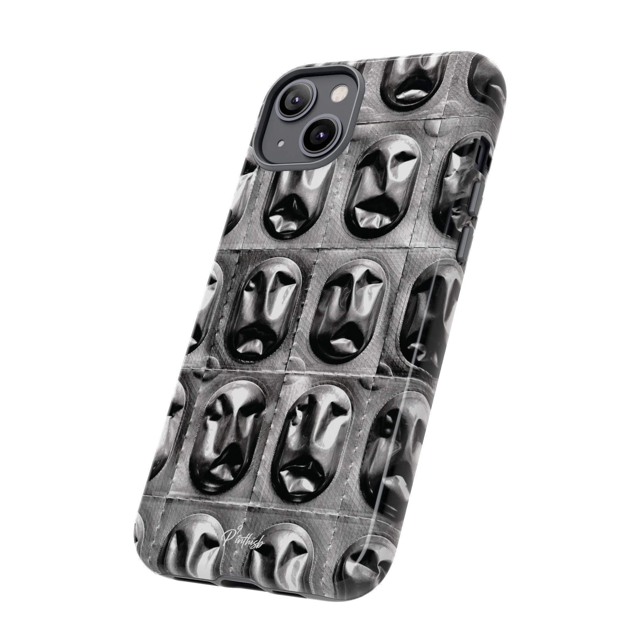Metallic Mask Grid Tough Case