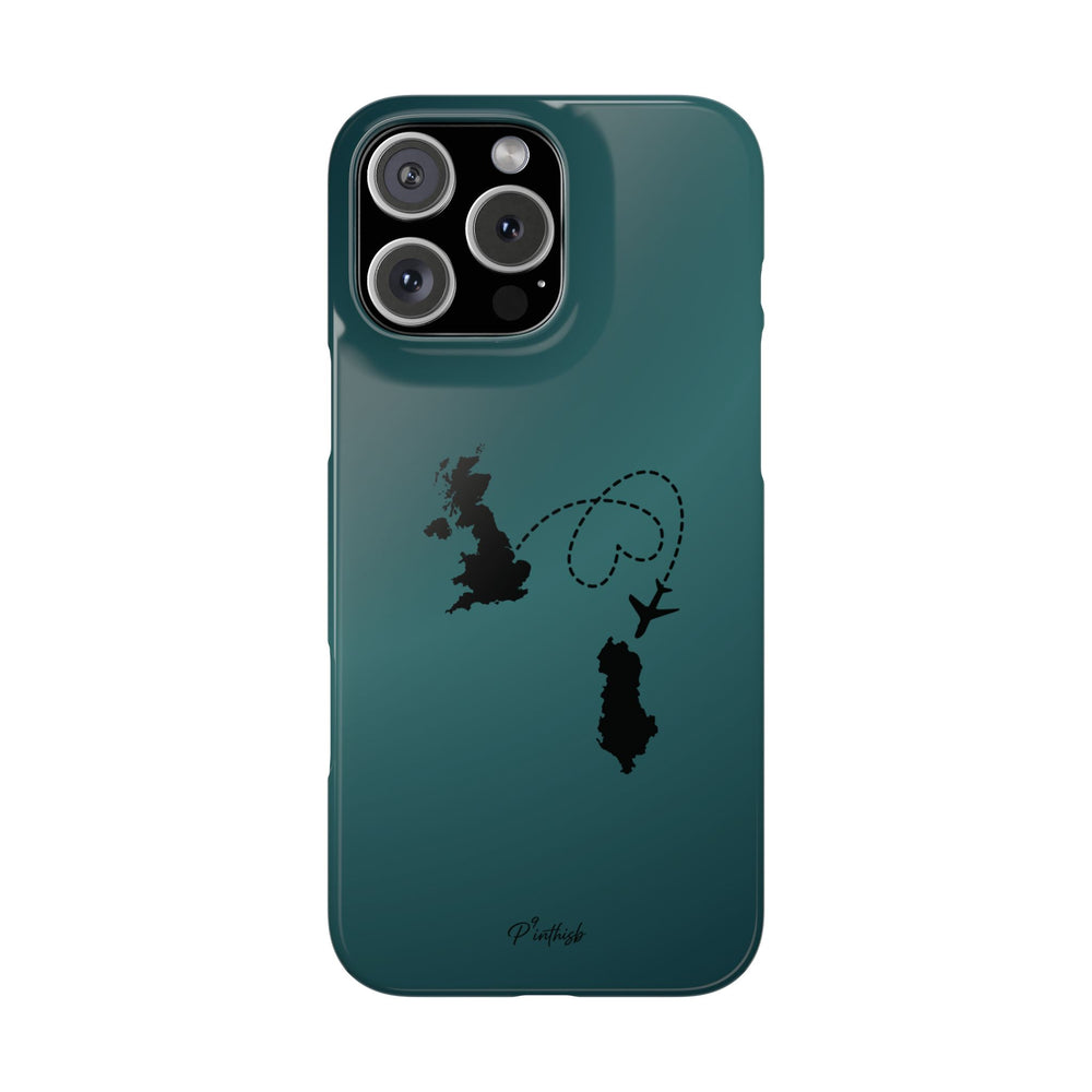 Copy of UK to Albania Pink Snap Phone Case