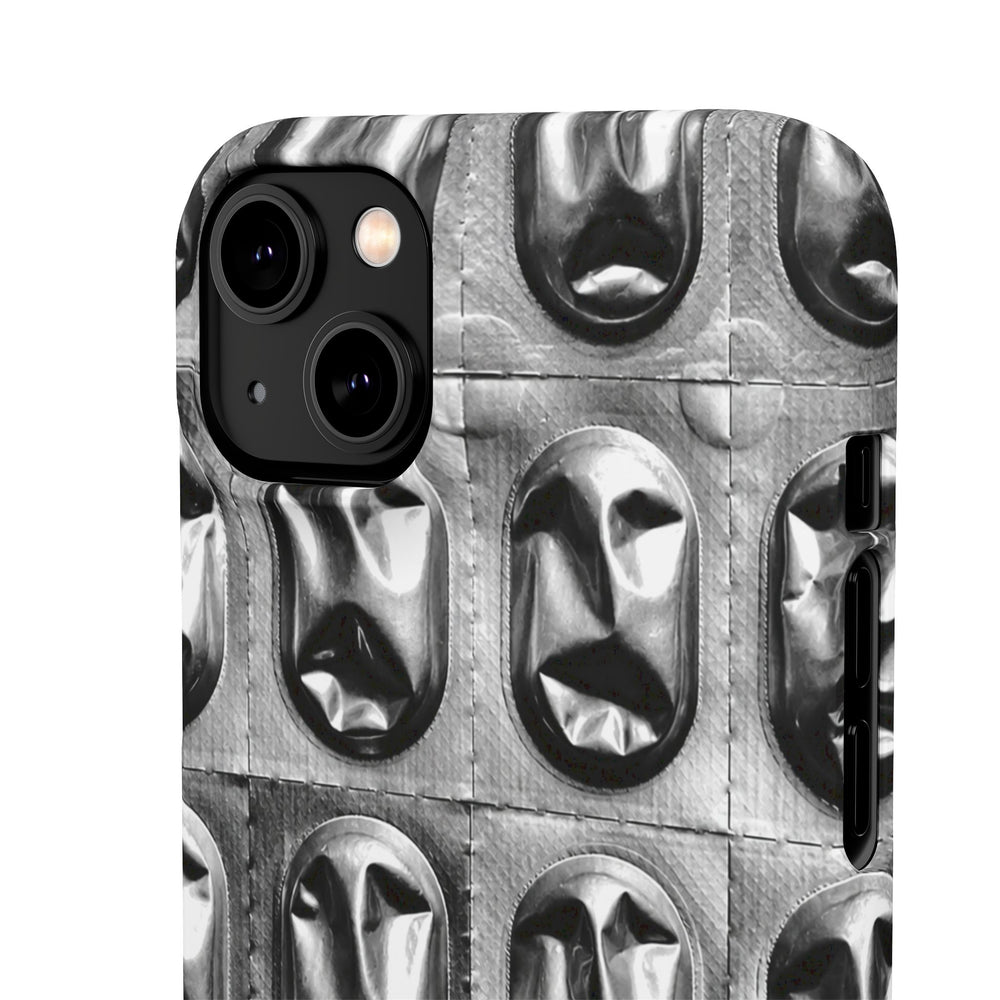 Metallic Mask Grid Snap Case