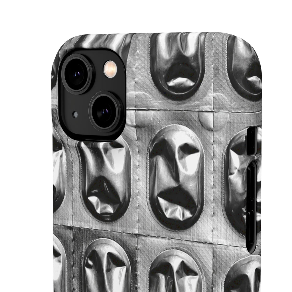 Metallic Mask Grid Snap Case
