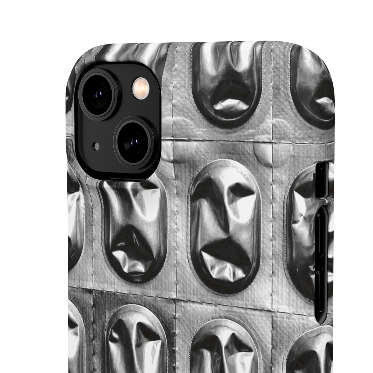 Metallic Mask Grid Snap Case