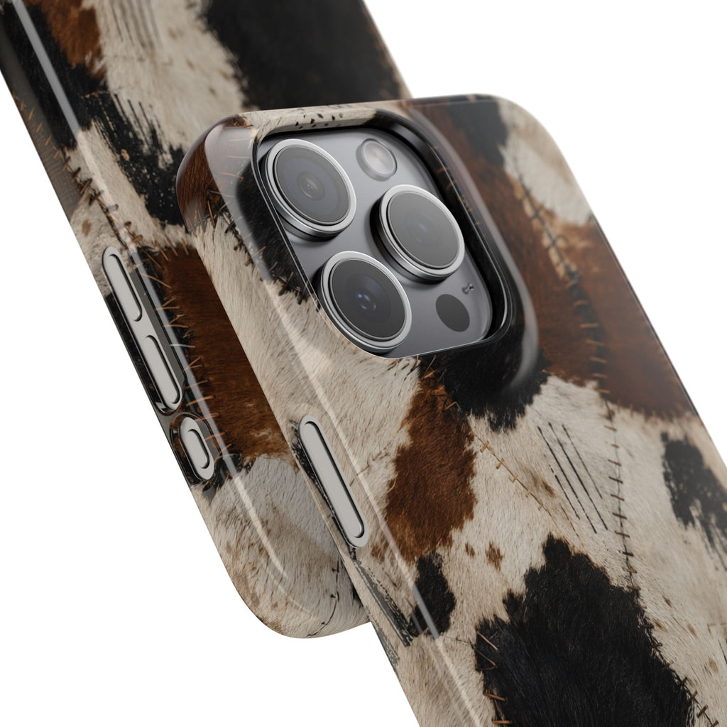 Brown & Black Animal Print Snap Case