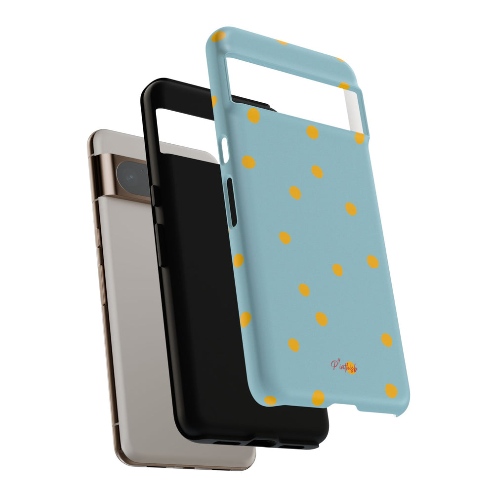 Blue & Yellow Polka Dot Tough Phone Case