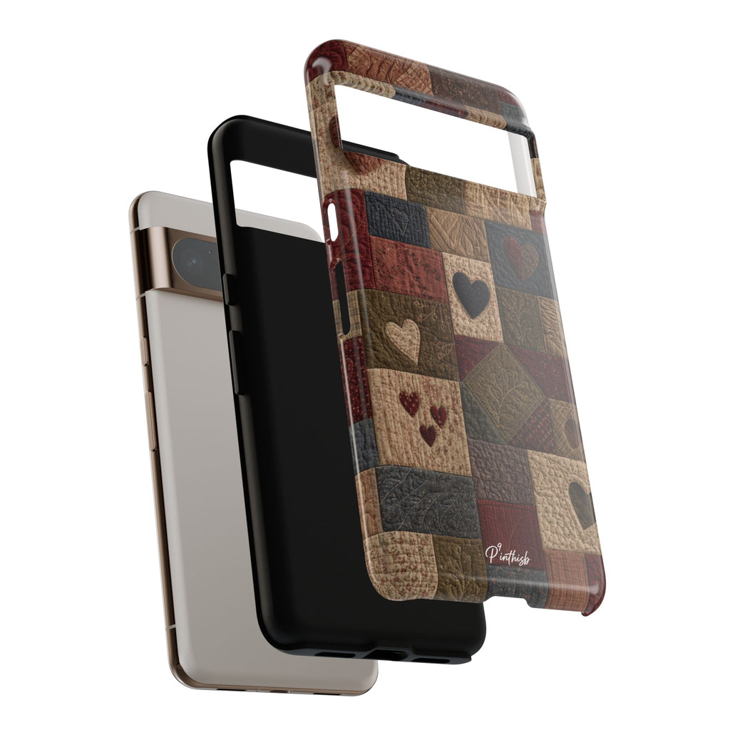 Patchwork Hearts Phone Case
