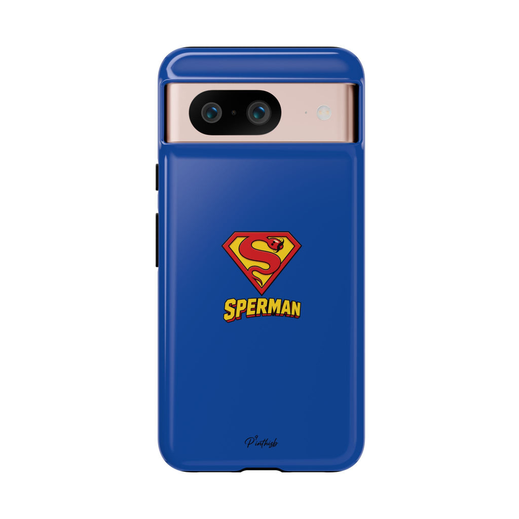 "SPERMAN" Parody Logo Tough Phone Case
