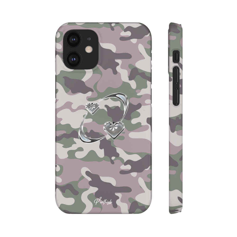 Camouflage Heart Snap Phone Case