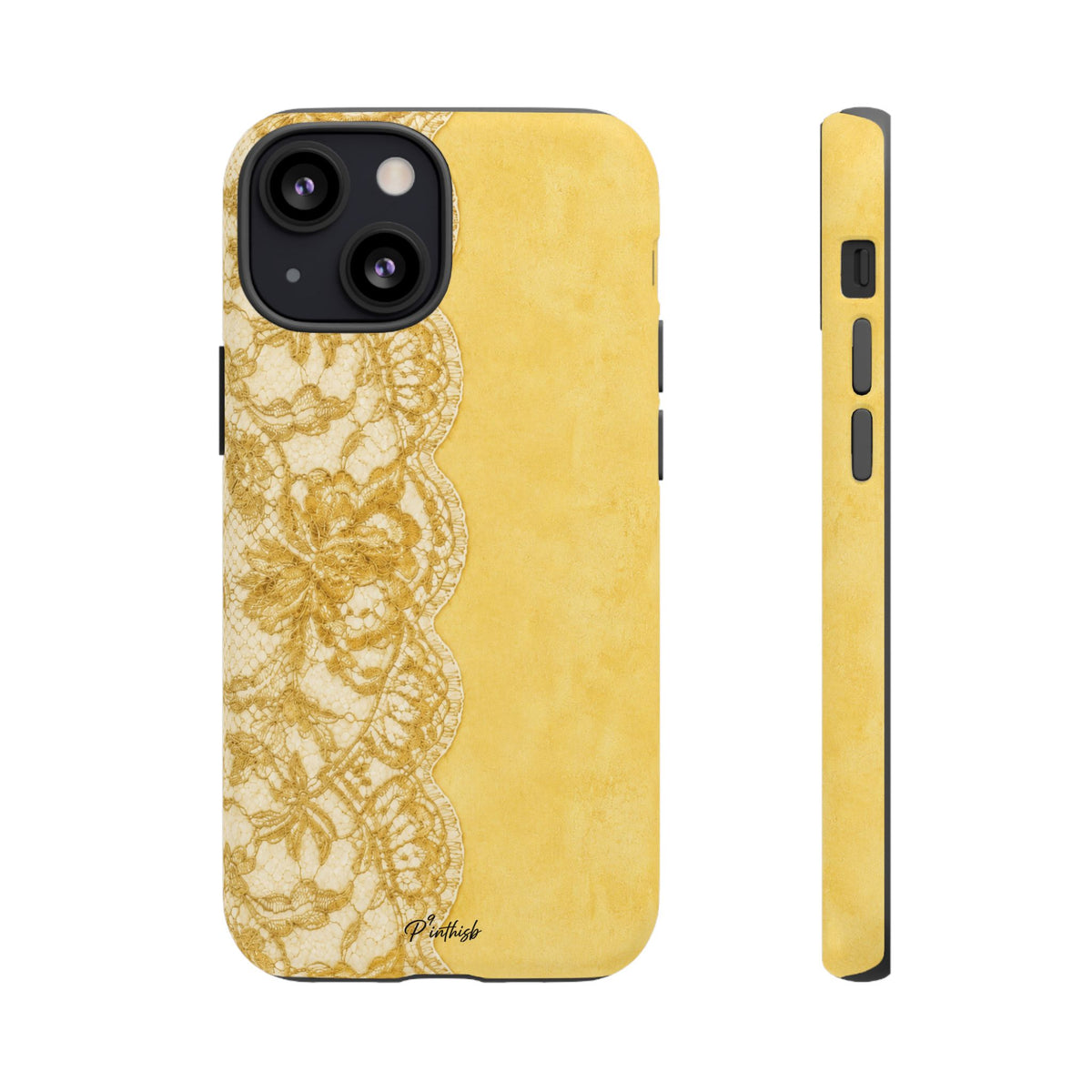 Yellow Vintage Lace Tough Case