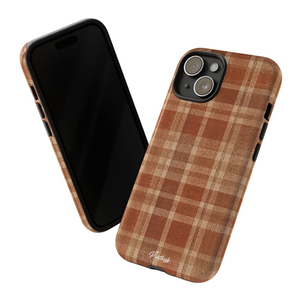 Rustic Brown Cozy Plaid Tough Case
