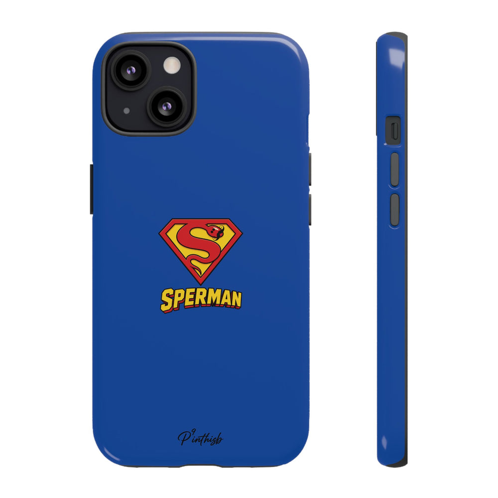 "SPERMAN" Parody Logo Tough Phone Case